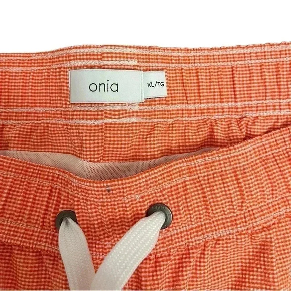 Onia Charles 7” Pull On Swim Shorts in Corral and White Men’s size XL - Picture 4 of 14